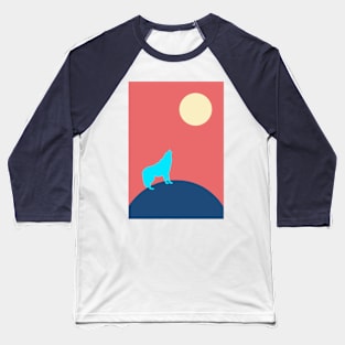 Wolf in the full moon night Baseball T-Shirt